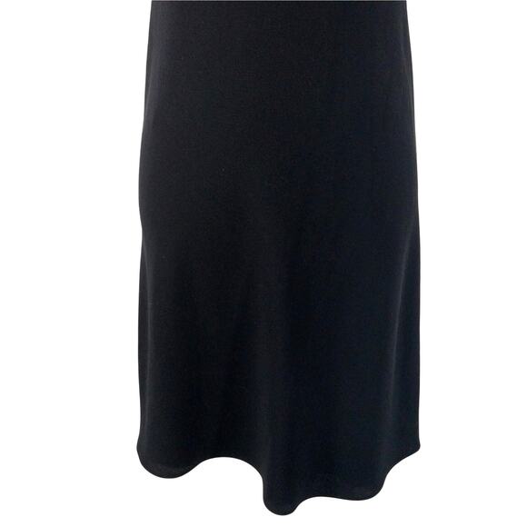 ANN TAYLOR PETITES! SO ELEGANT BLACK WITH WHITE SATIN TRIM COCKTAIL DRESS! SZ 2P - Picture 4 of 8